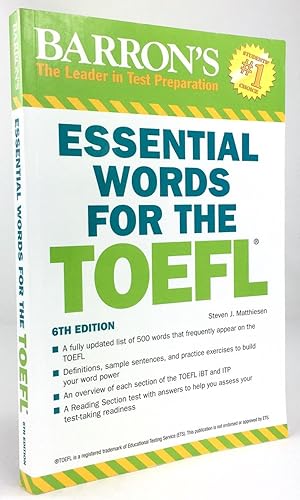 Imagen del vendedor de Barron's Essential Words for the TOEFL Test of English as a Foreign Language. 6th Edition. a la venta por Antiquariat Heiner Henke