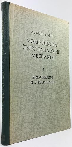 Bild des Verkufers fr Vorlesungen ber Technische Mechanik. Erster Band : Einfhrung in die Mechanik. 14. Auflage. Mit 104 Abbildungen. zum Verkauf von Antiquariat Heiner Henke