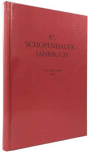 Bild des Verkufers fr Schopenhauer - Jahrbuch. 87. Band 2006. zum Verkauf von Antiquariat Heiner Henke