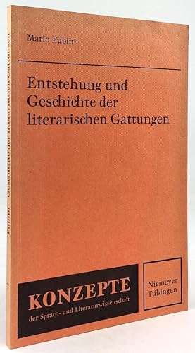 Bild des Verkufers fr Entstehung und Geschichte literarischer Gattungen. bersetzt und mit einem Nachwort versehen von Ursula Vogt. zum Verkauf von Antiquariat Heiner Henke