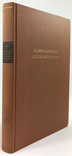 Imagen del vendedor de Ausdrucksformen Deutscher Dichtung vom Naturalismus bis zur Gegenwart. Eine Stilgeschichte der Moderne. a la venta por Antiquariat Heiner Henke