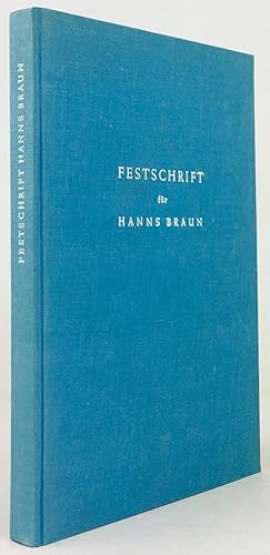 Imagen del vendedor de Festschrift fr Hanns Braun. a la venta por Antiquariat Heiner Henke