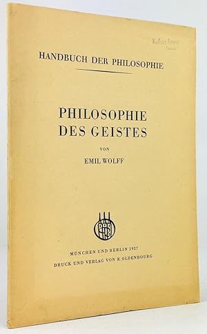 Imagen del vendedor de Philosophie des Geistes. a la venta por Antiquariat Heiner Henke