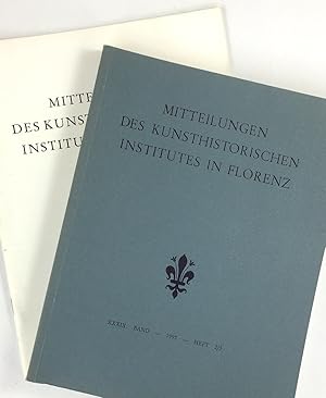 Imagen del vendedor de Mitteilungen des Kunsthistorischen Institutes in Florenz. XXXIX. Band - 1995 - Heft 2/3 + Register von Bd. 39. a la venta por Antiquariat Heiner Henke