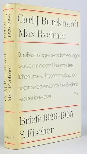 Seller image for Carl J. Burckhardt / Max Rychner. Briefe 1926 - 1965. Vorwort von Carl J. Burckhardt. 2. Auflage. for sale by Antiquariat Heiner Henke