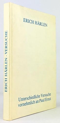Seller image for Unterschiedliche Versuche vornehmlich an Paul Ernst. Zum 80. Geburtstag des Autors herausgegeben von Karl August Kutzbach 1982. for sale by Antiquariat Heiner Henke