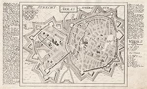 Atrecht, Arras oder Atrebatum. (Festungs- und Stadtplan aus der Vogelschau mit ausführlicher Lege...