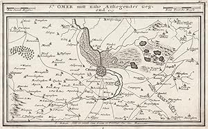 St. Omer mit nahe Anliegender Gegend. (Karte der Umgebung mit St. Omer im Mittelpunkt).