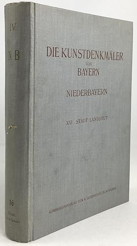 Imagen del vendedor de Stadt Landshut mit Einschluss der Trausnitz. Mit einer historischen Einleitung von Fridolin Solleder. Mit zeichnerischen Aufnahmen von Georg Lsti. Mit 42 Tafeln, 409 Abbildungen im Text und einem Lageplan. a la venta por Antiquariat Heiner Henke