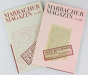 Bild des Verkufers fr Max Rychner und Zrich zum Beispiel. (Und): Claudia Mertz-Rychner, (Bearb.): "Aus dem Briefwechsel Max Rychner/E.R.Curtius". Katalog zur Ausstellung von Januar bis April 1987 im Schiller-Nationalmuseum Marbach und von April bis Mai 1987 im Stadthaus Zrich. zum Verkauf von Antiquariat Heiner Henke