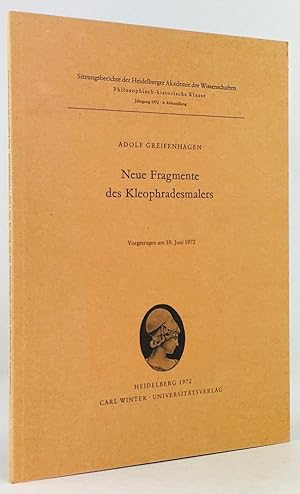 Bild des Verkufers fr Neue Fragmente des Kleophradesmalers. Vorgetragen am 10. Juni 1972. zum Verkauf von Antiquariat Heiner Henke