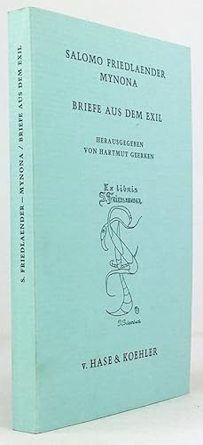 Bild des Verkufers fr Salomo Friedlaender. Mynona. Briefe aus dem Exil 1933-1946. zum Verkauf von Antiquariat Heiner Henke