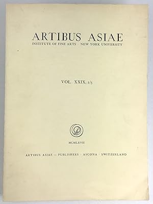 Imagen del vendedor de Artibus Asiae. Vol. XXIX, 2/3. a la venta por Antiquariat Heiner Henke