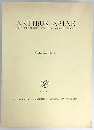 Seller image for Artibus Asiae. Vol. XXVII, 1/2. for sale by Antiquariat Heiner Henke