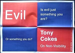 Evil (exhibition announcement/poster for Tony Cokes)