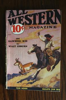 ALL WESTERN MAGAZINE (Pulp Magazine). July 1934; -- Volume 9 #27 Bullets for Beans by J. E. Grins...