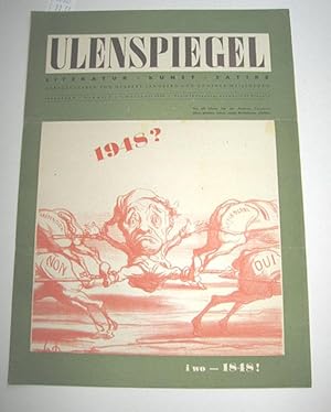 Bild des Verkufers fr Ulenspiegel Jahrgang 3 (1948), Heft 5 (Mrz 1948) zum Verkauf von Antiquariat Zinnober