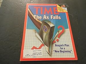 Seller image for Time Mar 2 1981 The Ax Falls Reagan's Plan For A New Beginning for sale by Joseph M Zunno