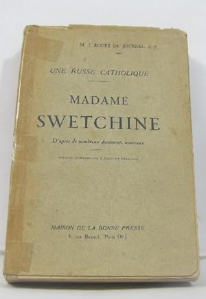 Seller image for Une russe catholique - madame swetchine d'aprs de nombreux documents nouveaux for sale by crealivres