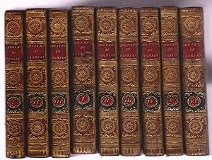 Théâtre et Oeuvres, 1784-1788. Ensemble homogène de 9 volumes en reliure d'époque.