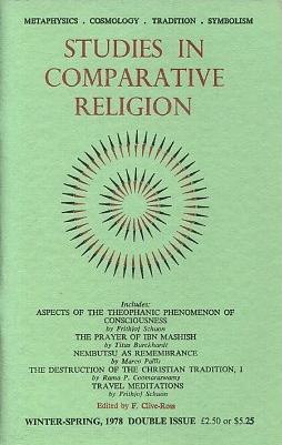 Seller image for STUDIES IN COMPARATIVE RELIGION, VOL 12, NUMBERS 1 & 2 for sale by By The Way Books