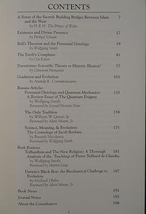 SOPHIA: A JOURNAL OF TRADITIONAL STUDIES, VOL 3 NO. 1, WINTER 1997