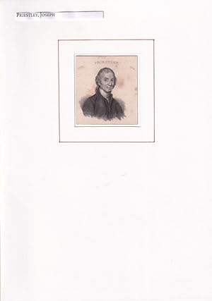 PORTRAIT Joseph Priestley. (1733 Fieldhead/Birstall bei Leeds - 1804 Northumberland County, Penns...