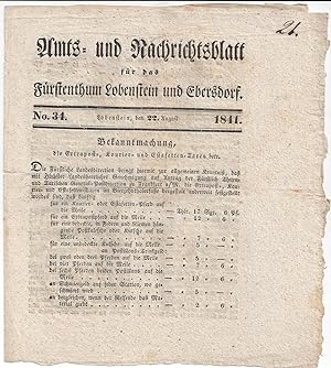 Amts- und Nachrichtsblatt für das Fürstenthum Lobenstein und Ebersdorf