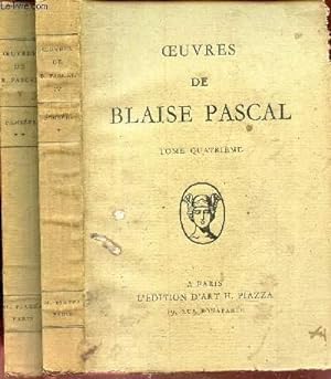 Bild des Verkufers fr PENSEES - EN 2 VOLUMES : TOMES 1 et 2 / COLLECTION "OEUVRES DE BLAISE PASCAL" (tomes 4e et 5e). zum Verkauf von Le-Livre
