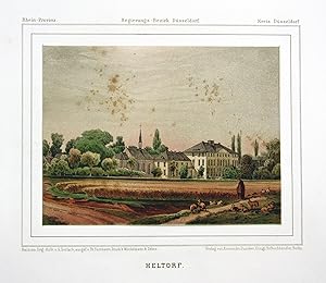 "Heltorf" - Heltorf Angermund Düsseldorf Nordrhein-Westfalen Ansicht view Lithographie lithograph...