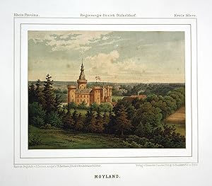 "Moyland" - Moyland Bedburg-Hau Nordrhein-Westfalen Ansicht view Lithographie lithograph Litho