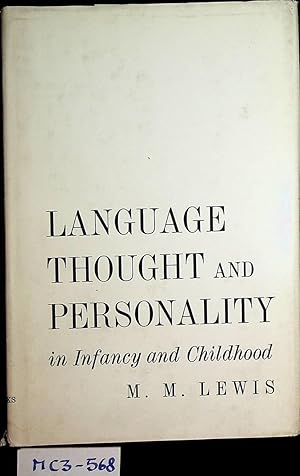 Language, thought and personality in infancy and childhood.