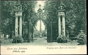 Imagen del vendedor de Ansichtskarte / Postkarte Potsdam, Eingang zum Park Sanssouci a la venta por akpool GmbH