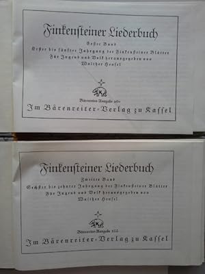 Finkensteiner Liederbuch, Band 1 und 2. Erster bis fünfter Jahrgang der Finkensteiner Blätter. Fü...