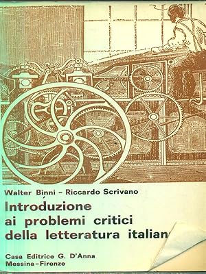 Immagine del venditore per Introduzione ai problemi critici della letteratura italiana venduto da Librodifaccia