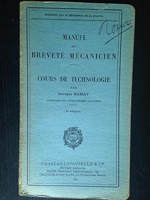 Manuel du Brevete Mécanicien Cours de Technologie