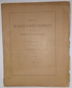 Ueber ein die Flächen kleinsten Flächeninhalts betreffendes Problem der Variationsrechnung : Fest...