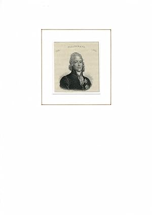 PORTRAIT Charles-Maurice de Talleyrand. (1754 Paris - 1838 ebenda. Französischer Politiker). Schu...