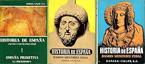 Seller image for Historia de Espaa [Ramn Menndez Pidal]. Tomo I (1): Vol. I. Espaa Prehistrica & Vol II. Espaa Protohistrica. La Espaa de las Invasiones Clticas y el Mundo de las Colonizaciones & Vol. III. Espaa Prerromana. Etnologa de los Pueblos de Hispania for sale by Lirolay