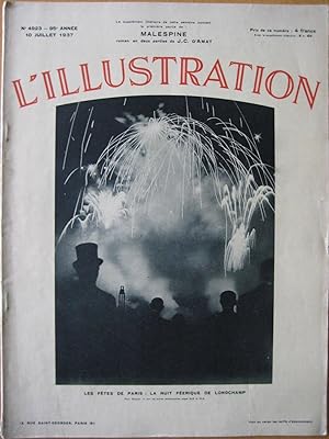 L'illustration N°4923 du 10 Juillet 1937. Les Fêtes de Paris: la nuit féerique de Longchamp
