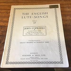 Bild des Verkufers fr The English Lute-Songs - Series I : 17 - John Coprario : Funeral Teares (1606), Songs of Mourning (1613), The Masque of Squires (1614). zum Verkauf von Scarthin Books ABA, ILAB.