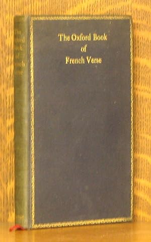 Immagine del venditore per THE OXFORD BOOK OF FRENCH VERSE venduto da Andre Strong Bookseller