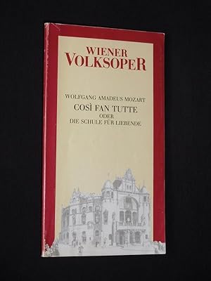 Bild des Verkufers fr Programmheft Volksoper Wien 1987/88. COSI FAN TUTTE ODER DIE SCHULE FR LIEBENDE von da Ponte, Mozart (Musik). Dirigent: Bruno Weil, Insz./ Bhnenbild: Marco Arturo Marelli, Kostme: Dagmar Niefind zum Verkauf von Fast alles Theater! Antiquariat fr die darstellenden Knste