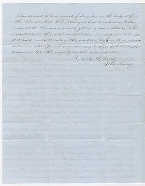 Quaker Farmer Writes to Congressman Morgan to Condemn Stephen Douglas Nebraska Bill Allowing Sla...