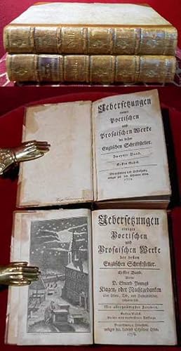 Seller image for Uebersetzungen einiger poetischen und prosaischen Werke der besten Englischen Schriftsteller: D. Eduard Youngs Klagen und Nachtgedanken ber Leben, Tod und Unsterblichkeit. for sale by Antiquariat Clement