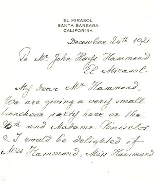 Eleftherios Venizelos Autograph Letter Signed.