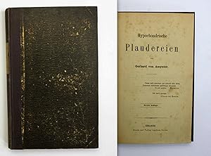 Bild des Verkufers fr Hypochondrische Plaudereien. Zweite Auflage. zum Verkauf von Antiquariat Steffen Vlkel GmbH