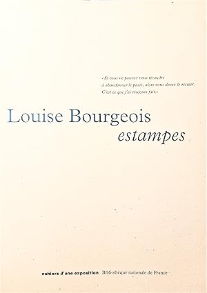 Immagine del venditore per LOUISE BOURGEOIS, estampes venduto da Schindler-Graf Booksellers