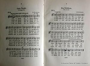 Seller image for Zweistimmige Lieder (im Chor zu singen) fr Sopran und Altstimme mit Klavierbegleitung fr den Haus- und Schulgebrauch. Hier (!) Ausgabe: Sopran. Leipzig, Breitkopf & Hrtel, o.J. (ca. 1900). Kl.-8vo. Mit Noten. 2 Bl., 87 S. Or.-Kart. mit Leinenrcken u. lithogtraphiertem Deckeltitel; hinteres Gelenk mit kl. Fehlstelle im Leinenbezug. for sale by Jrgen Patzer