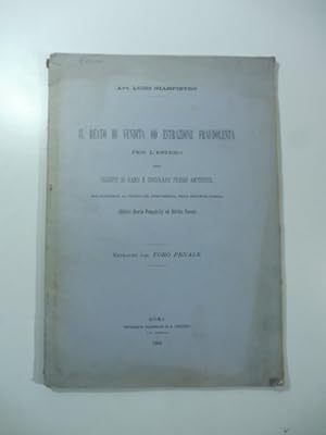 Il reato di vendita od estrazione fraudolenta per l'estero degli oggetti di raro e singolare preg...